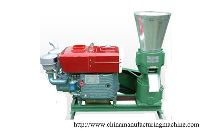 Diesel flat feed pellet mill