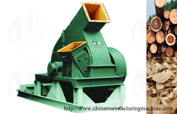 Small scale wood chipping machine