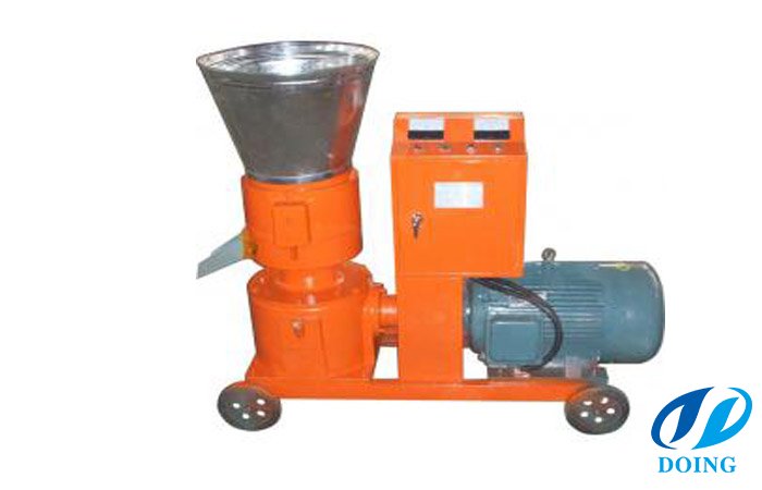 Small electric flat die pellet mill