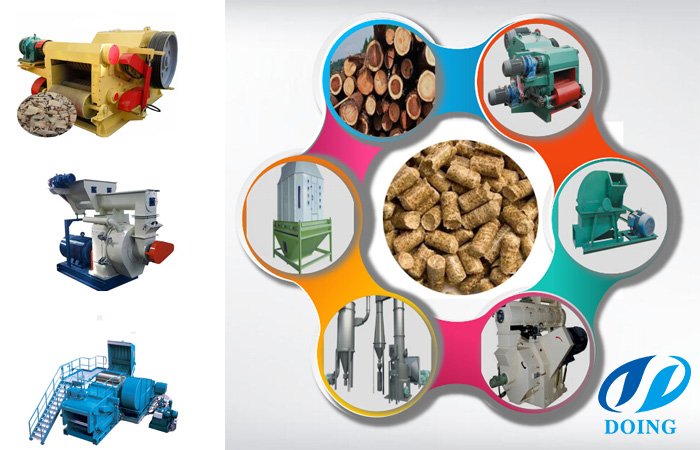 Biomass wood pellets mill