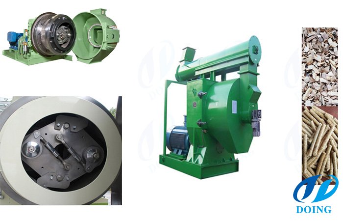 What is compression ratio of die pores for pellet mill?