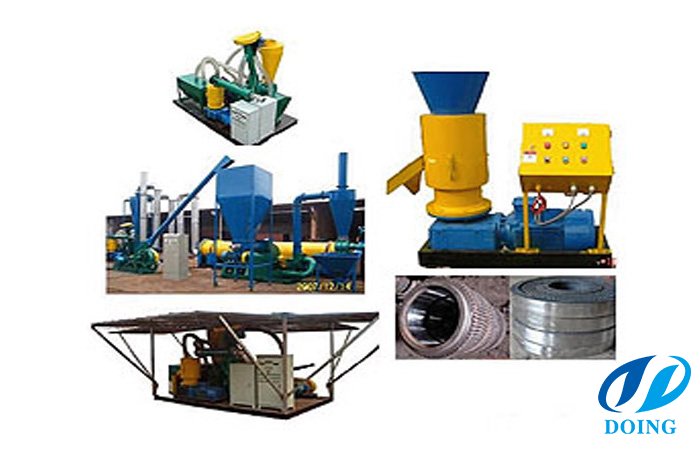 Flat die pellet machine for wood making