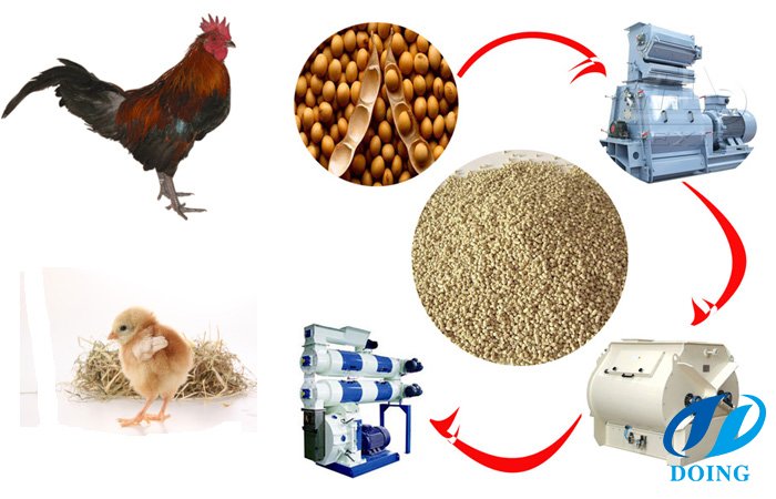 Chicken feed pellet making machine