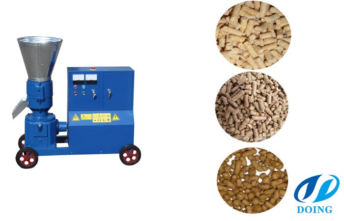 Portable flat die feed pellet mill