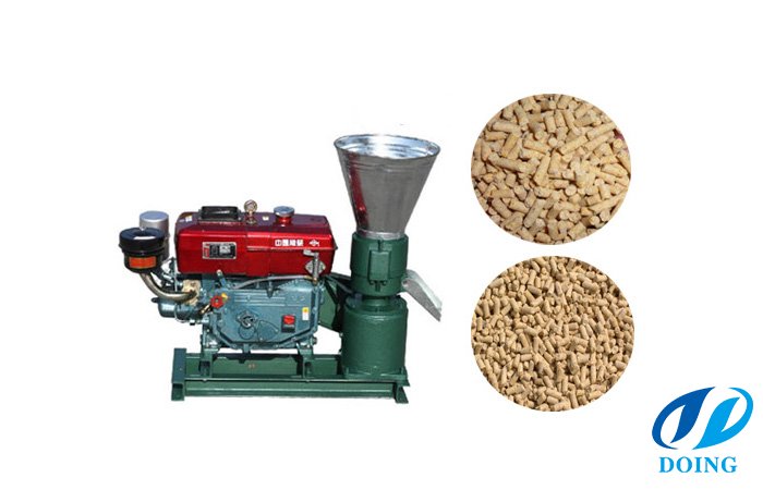 Small scale flat die feed pellet mill