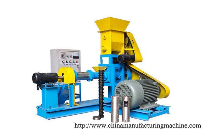 Fish feed processing extruder 